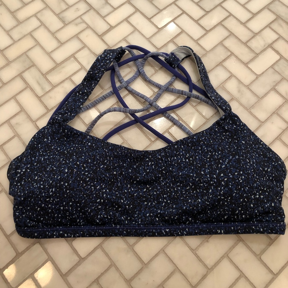 Blue Lululemon sports bra